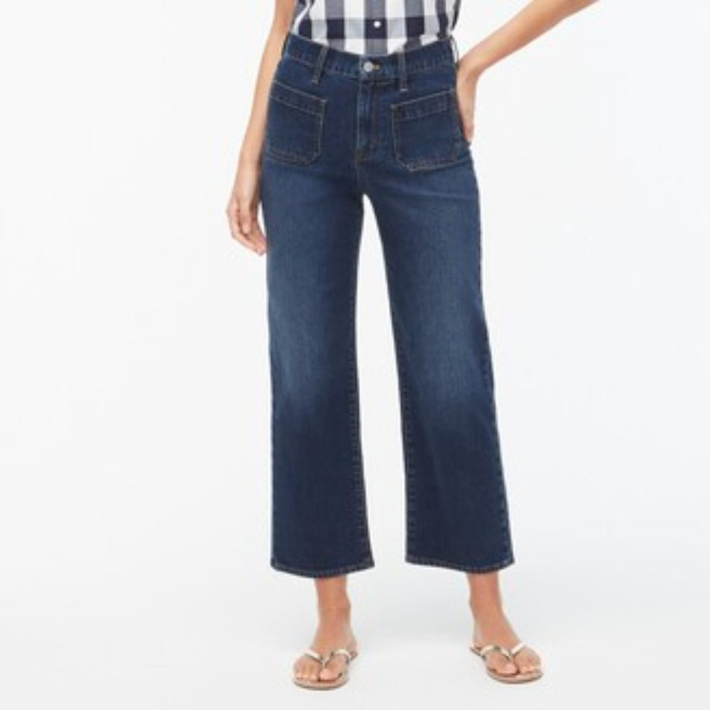 NWT J. Crew Factory Slim Wide-Patch Pocket Jean in All-Day Stretch